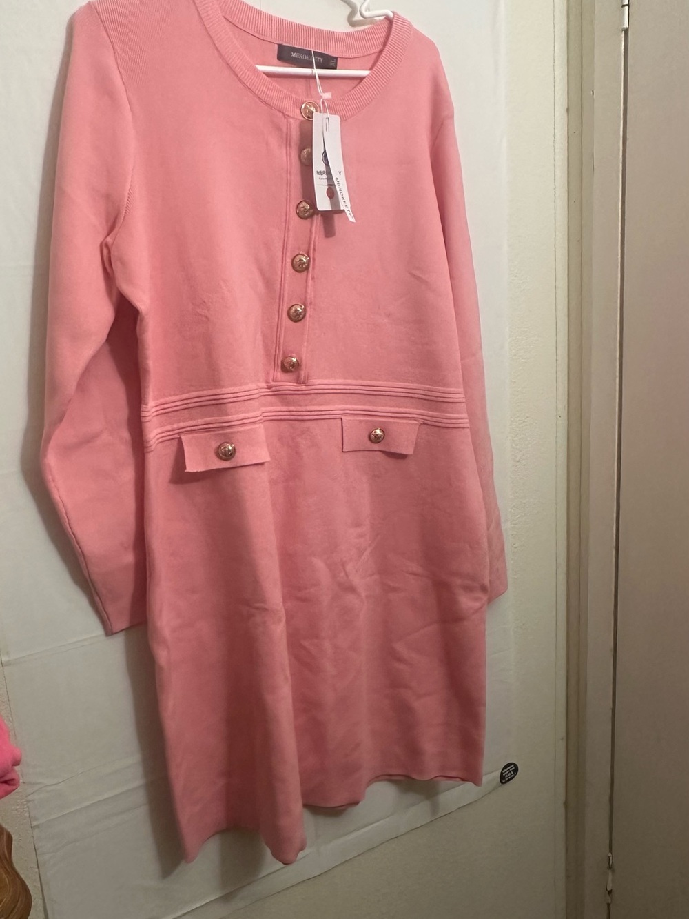 Merokeety women dress soft pink